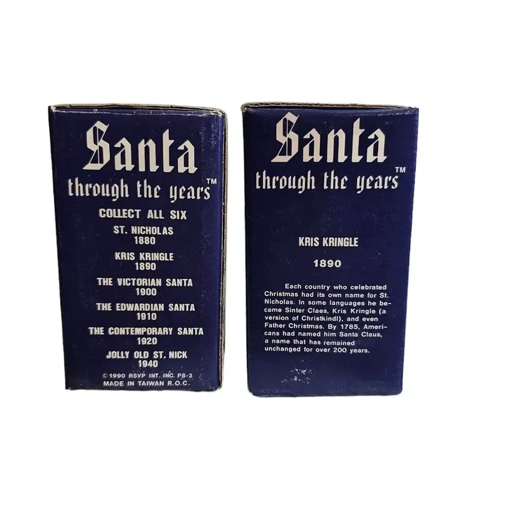 Vintage 1990's Christmas Santa Through the Years Set of 3
